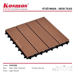 Vỉ gỗ nhựa - Vân sọc light wood