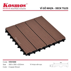 Vỉ gỗ nhựa - Vân sọc cooper bromn